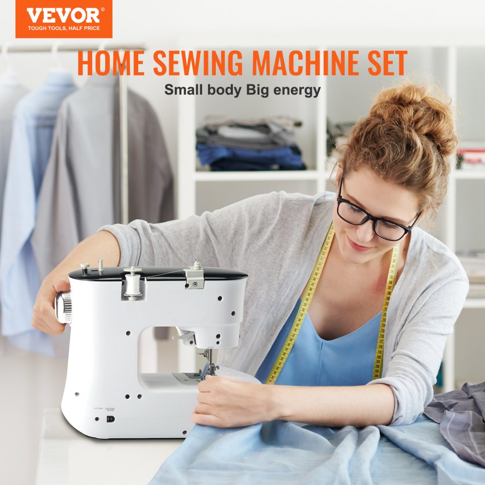 VEVOR Sewing Machine, Portable Sewing Machine for Beginners with 12