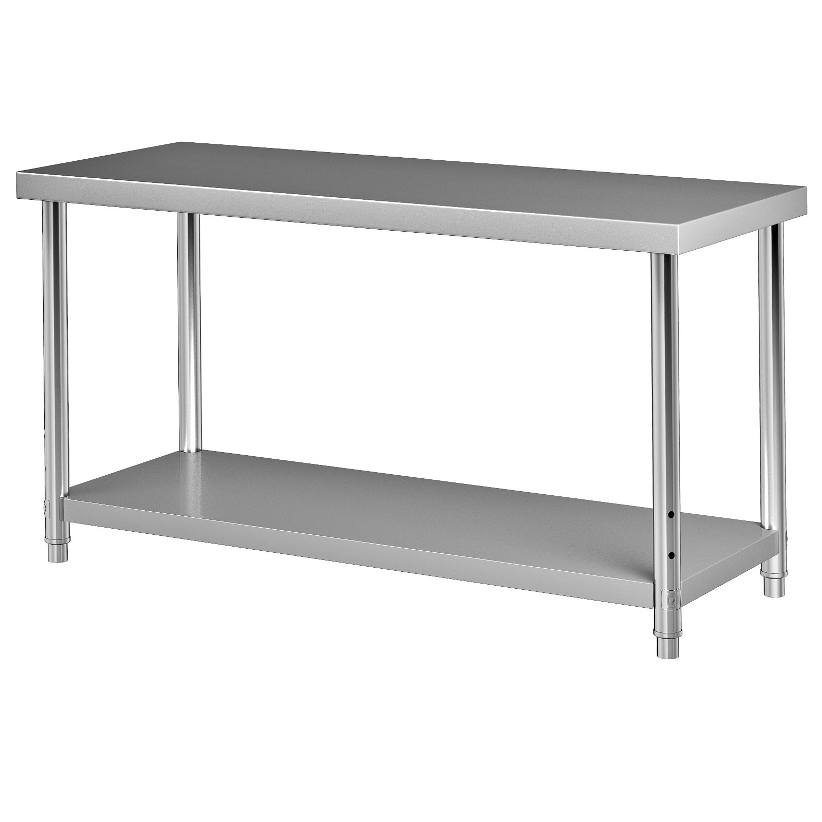 VEVOR Stainless Steel Prep Table, 60 x 24 x 34 Inch, 550lbs Load ...