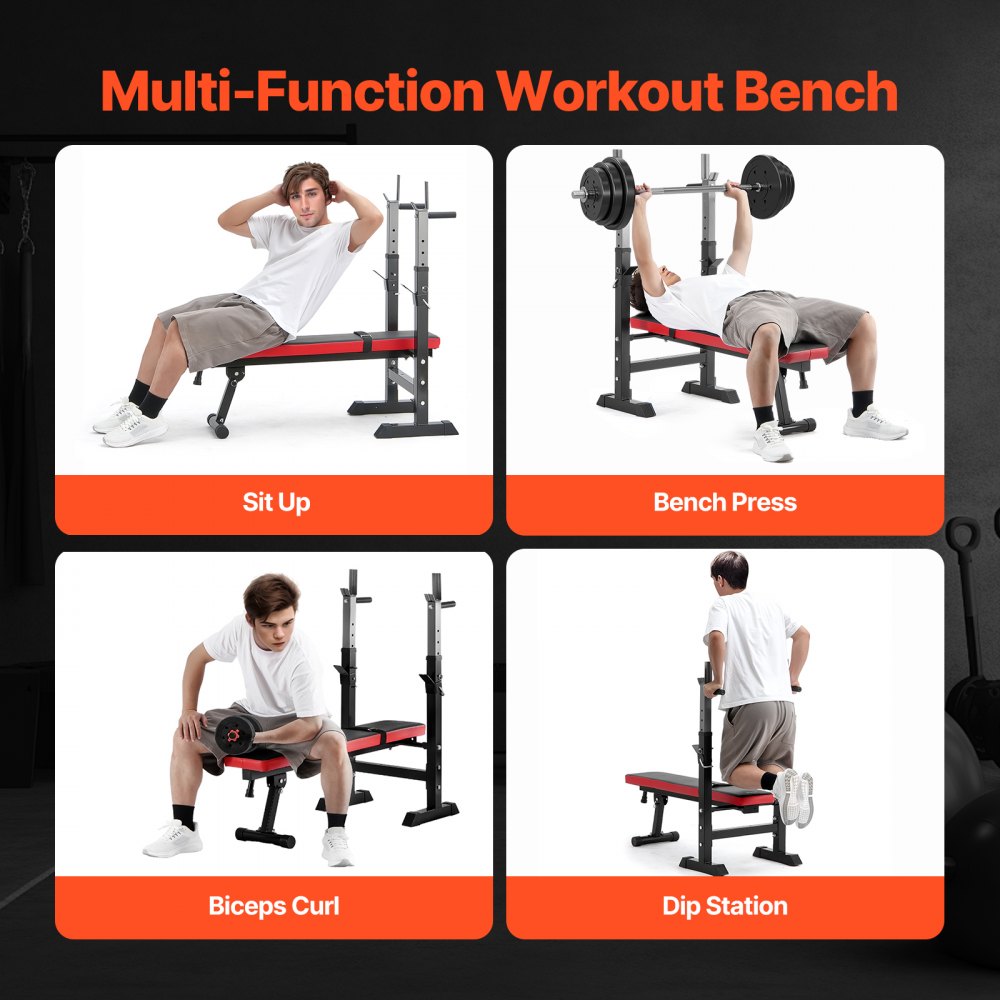 Wait Bench VEVOR Weight Bench for Home Gym – 400LB, 2in, Foldable