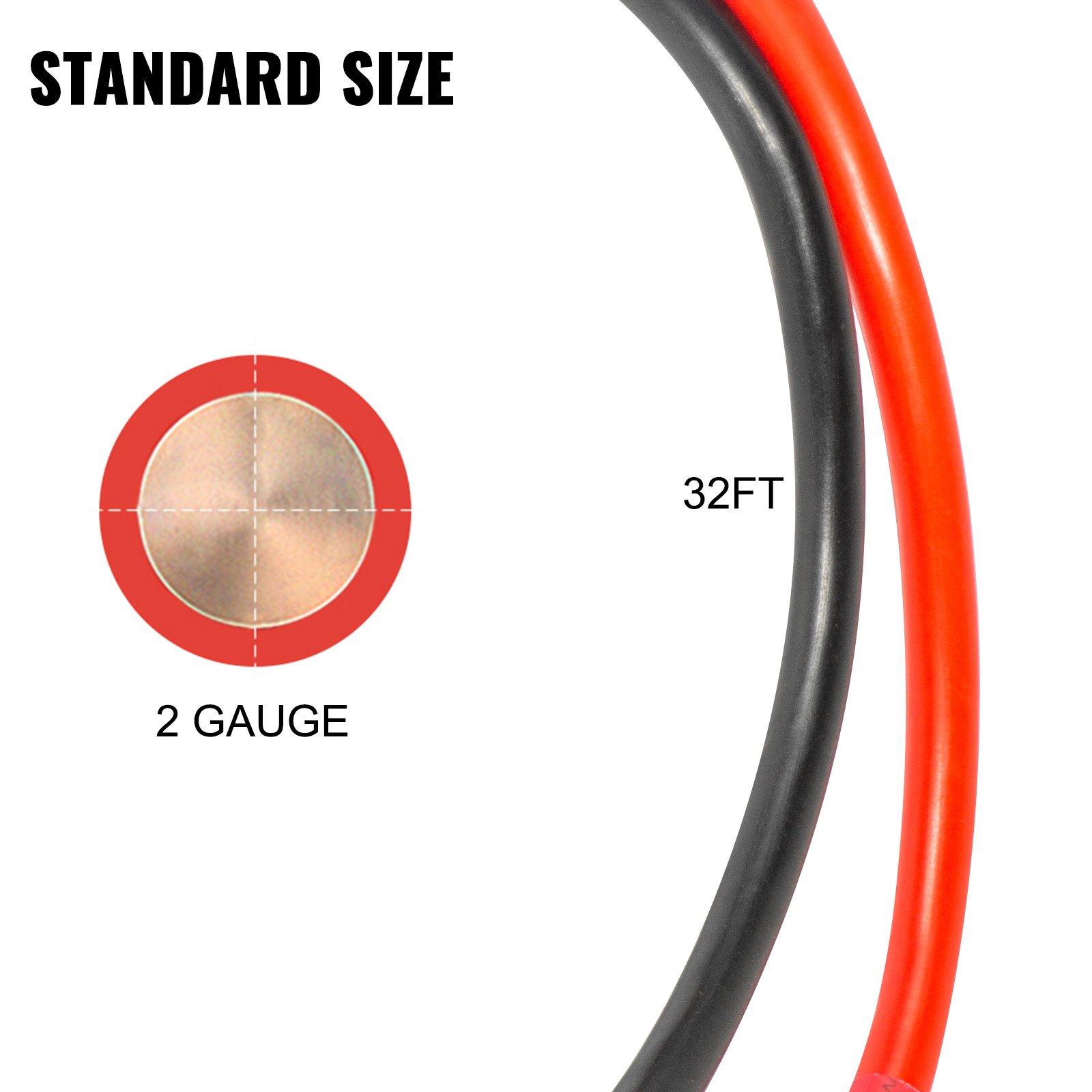 VEVOR Winch Wiring Kit 2 Gauge 32 FT Winch Quick Connect Power Cable