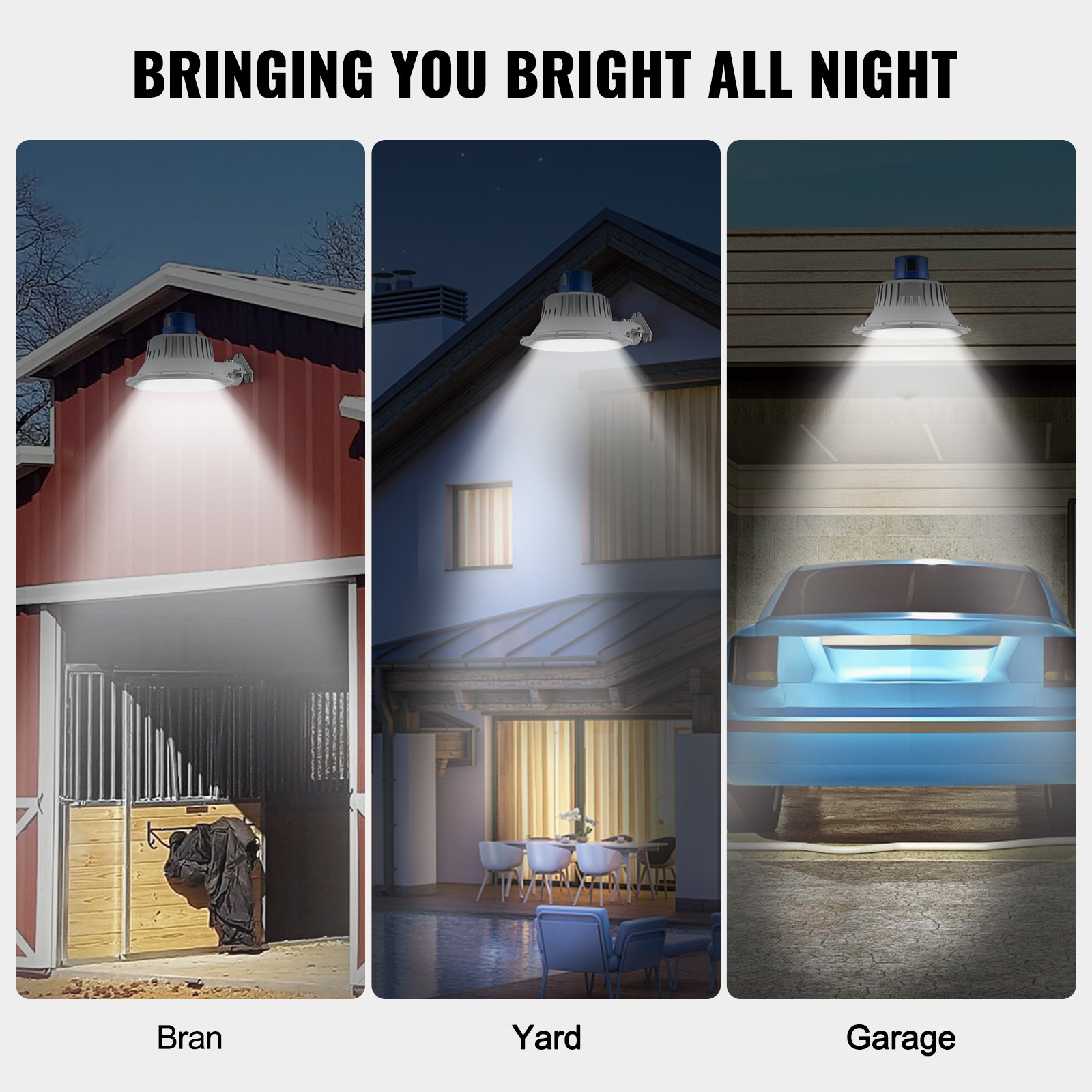 VEVOR LED Barn Light, 50W 5500LM, Ultra Brightness 6000K Daylight, Dusk ...