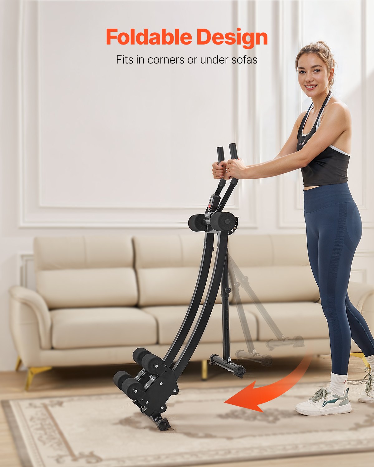 VEVOR Ab Workout Home Equipment –16 Levels, 440 lbs Capacity