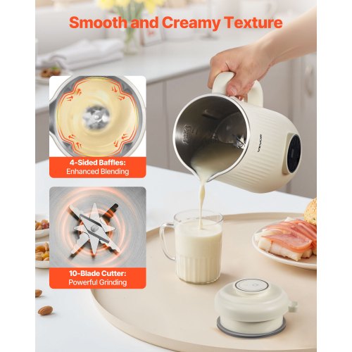 VEVOR Nut Milk Maker Machine — 8-in-1 Soy and Oat Juicer