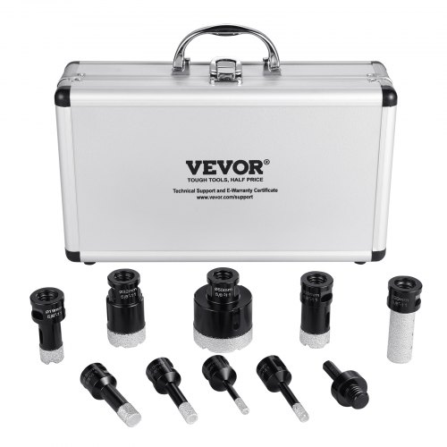 VEVOR Diamond Core Drill Bit Set, 8 PCS 6/8/10/13/19/25/32