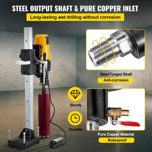 VEVOR Core Drill Machine 305 MM 12 Inches Core Drill Rig Powerful