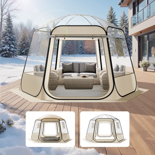 VEVOR Pop up Bubble Tent, 11 x 10.2 ft Waterproof & UV-Resistant
