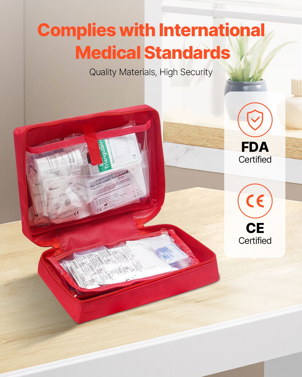 VEVOR First Aid Kit, 420 Pieces, 600D Nylon Large Survival First Aid ...