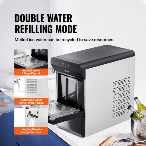 Ice Makers Mueller Nugget Ice Maker Machine, Heavy-Duty Countertop Ice ...
