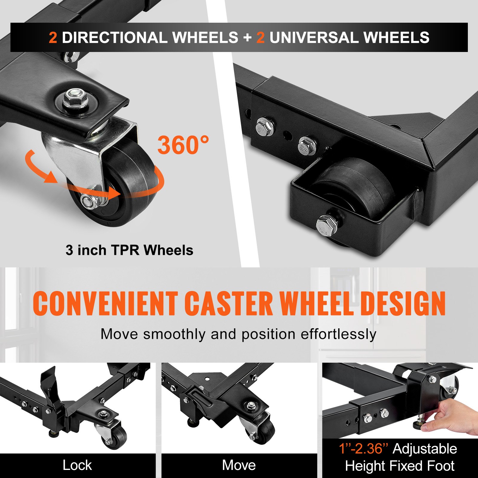VEVOR Mobile Base for Table Base — 1500LB Heavy Duty Stand