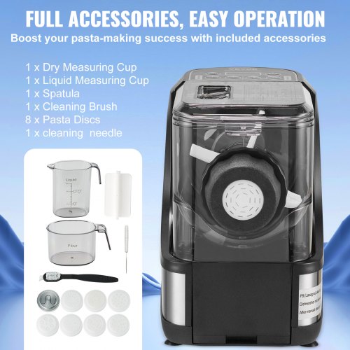 Electric Pasta Maker Automatic Noodle Making Machine with 8 Pasta Shape ...