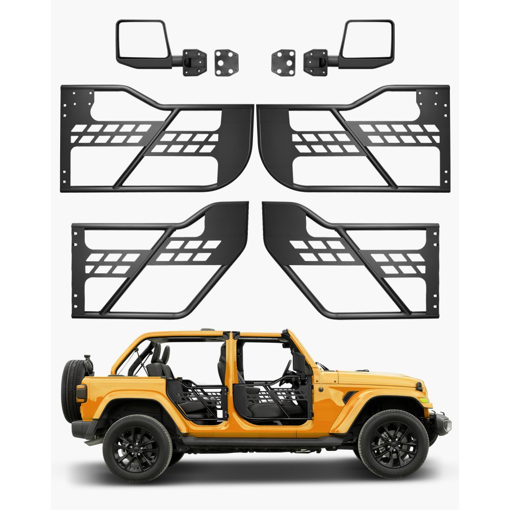 VEVOR Jeep Wrangler Tube Doors – 4-Door Set, 2018-2024 JL