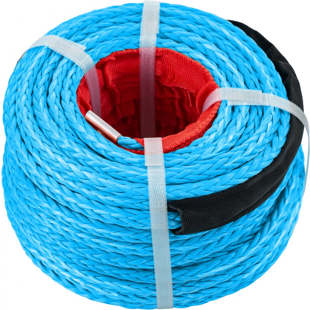 Black 1/4*50ft Synthetic Winch Rope, ATV Winch Li... - Vicedeal Black 1/4*50ft Synthetic Winch Rope, ATV Winch Li... - Vicedeal