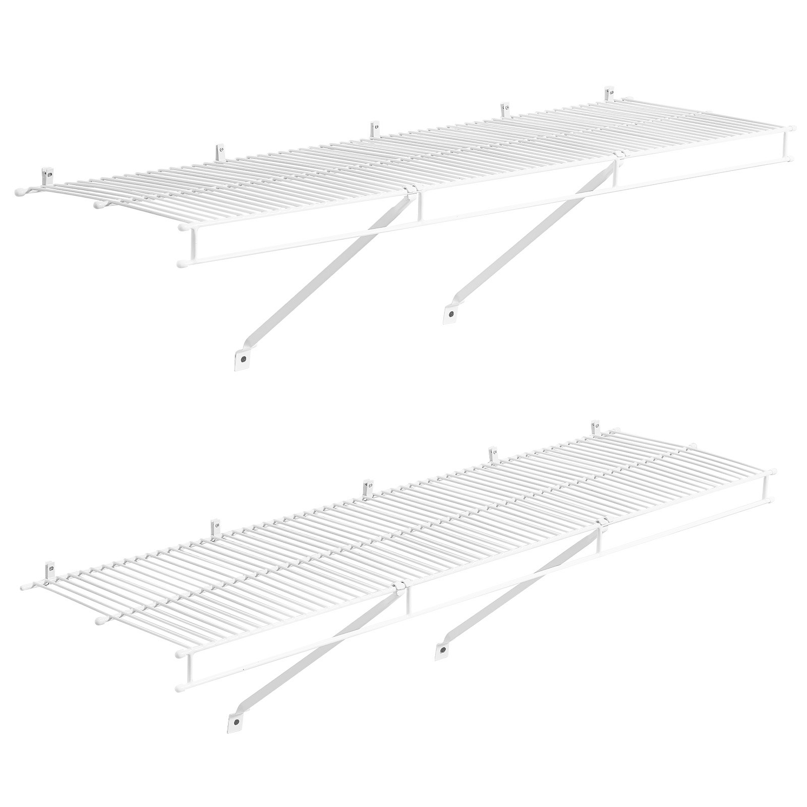 VEVOR 4 Ft Wire Shelf – Set Of 2, Wall Mount, 40 Lbs