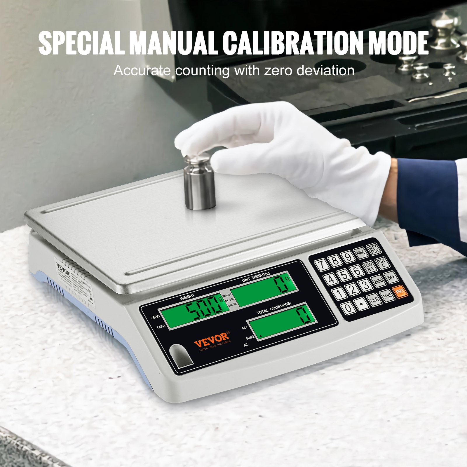 VEVOR Industrial Counting Scale, 30 kg x 1 g, Digital Scale for Parts ...
