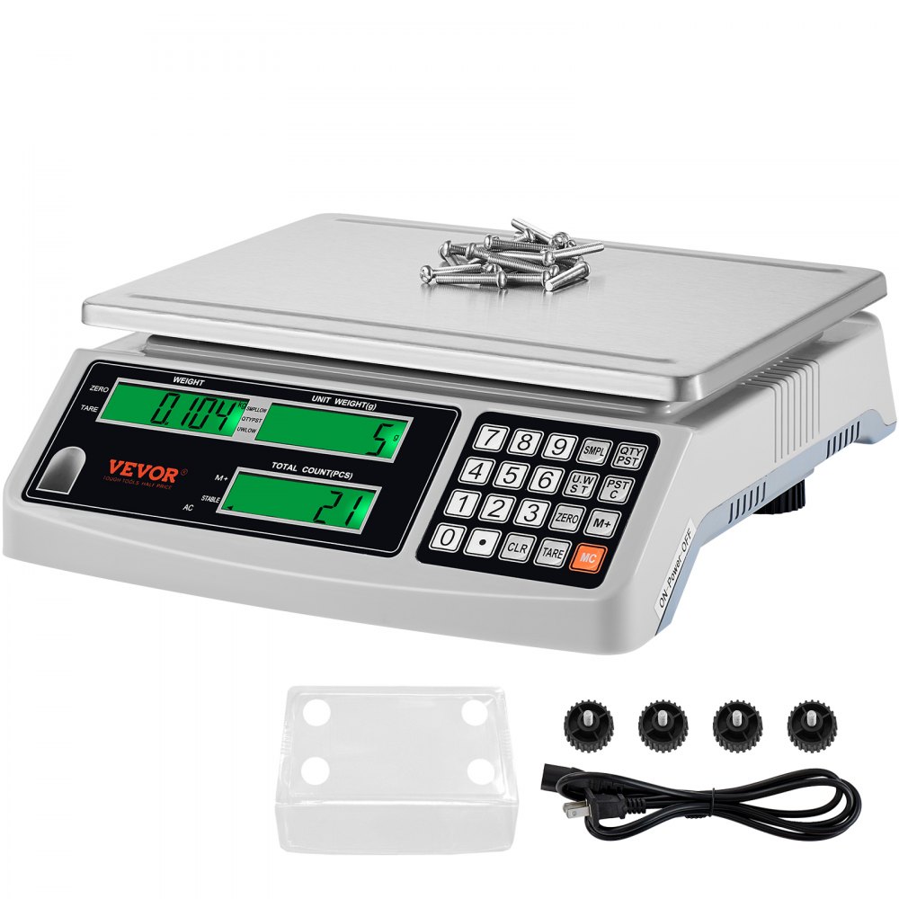 VEVOR Industrial Counting Scale, 30 kg x 1 g, Digital Scale for Parts ...