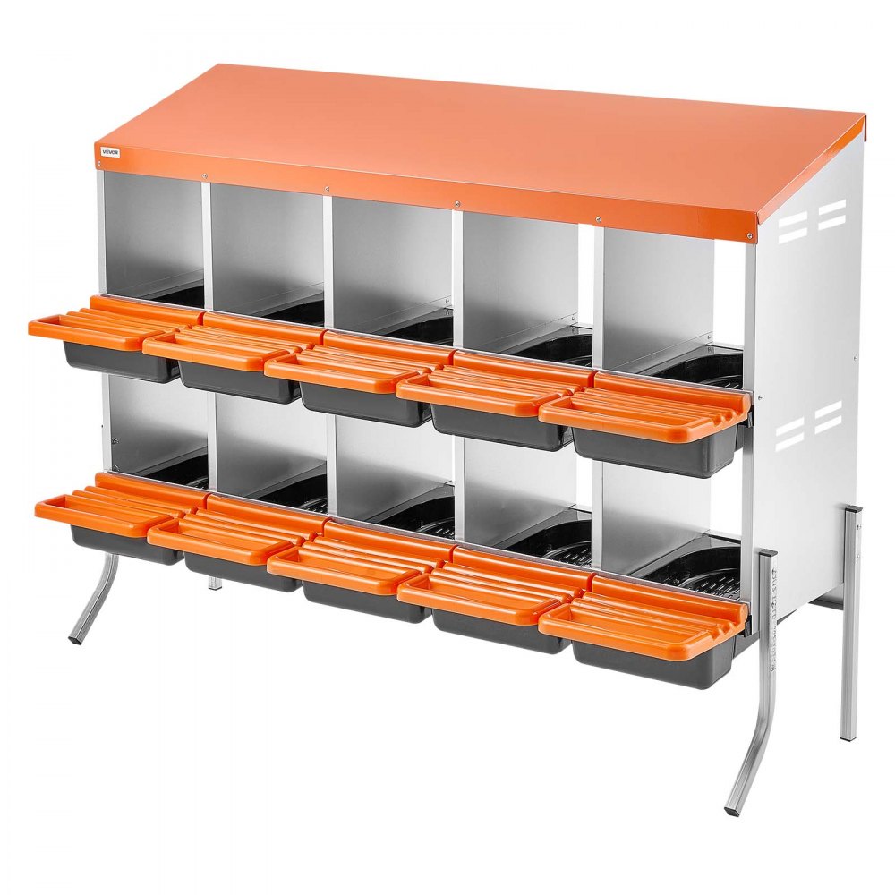 VEVOR Chicken Nesting Boxes with Egg Drop – 10 Compartments