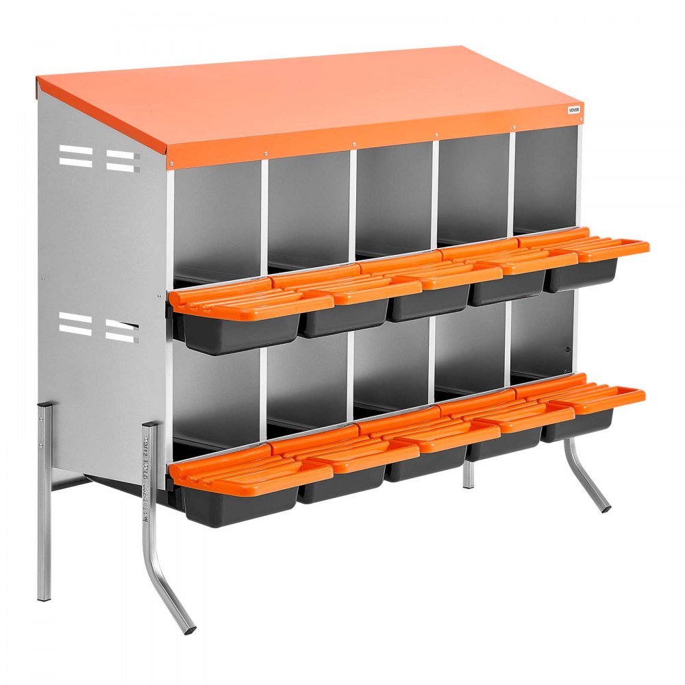 VEVOR Chicken Nesting Boxes, 10 Compartments, with Support Legs, Easy ...