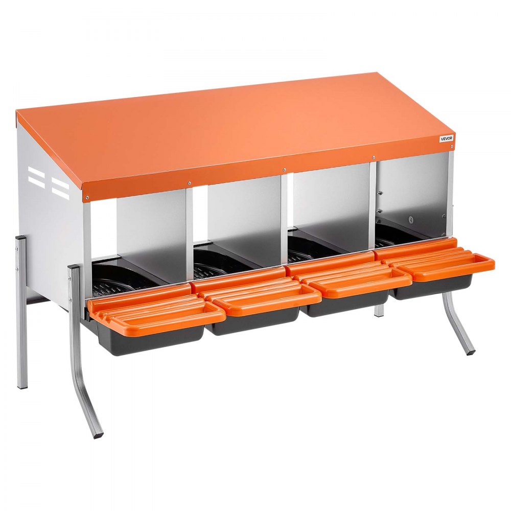 VEVOR Chicken Nesting Boxes, 4 Compartments, with Support Legs, Easy ...