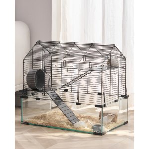 Image showcasing Wire Hamster Cage Habitat 22.8in Pet Rodent Gerbil Mice Small Animal ...