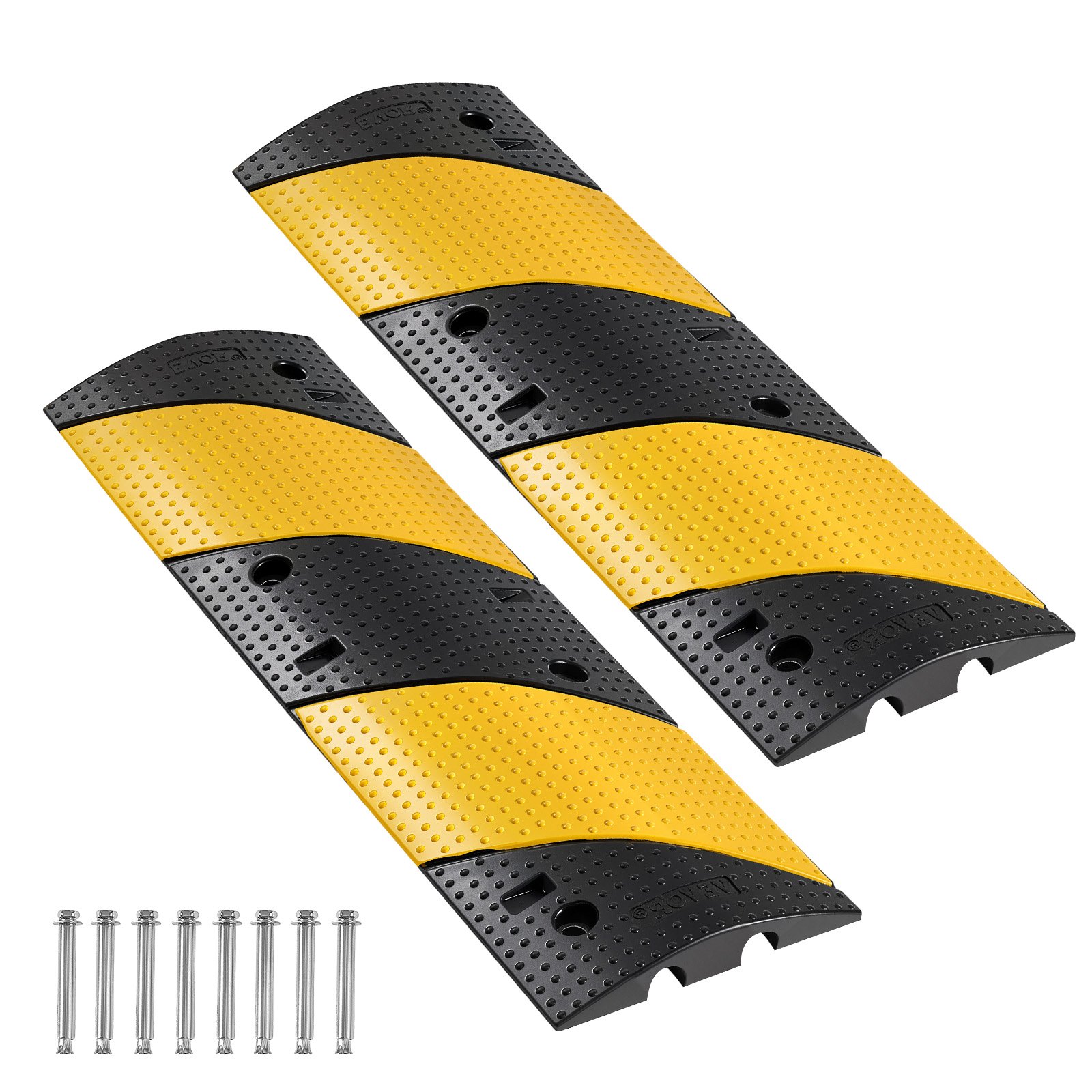 VEVOR 2 Channel Cable Ramp – 40 Inch Rubber, 22,000 lbs Load
