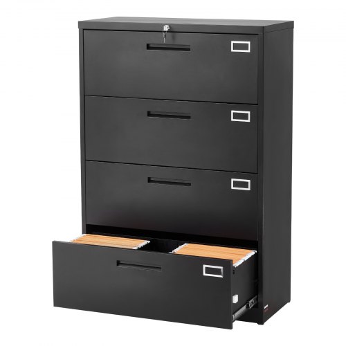VEVOR 4 Drawers Metal File Cabinet, Vertical Filing Cabinet with Lock ...