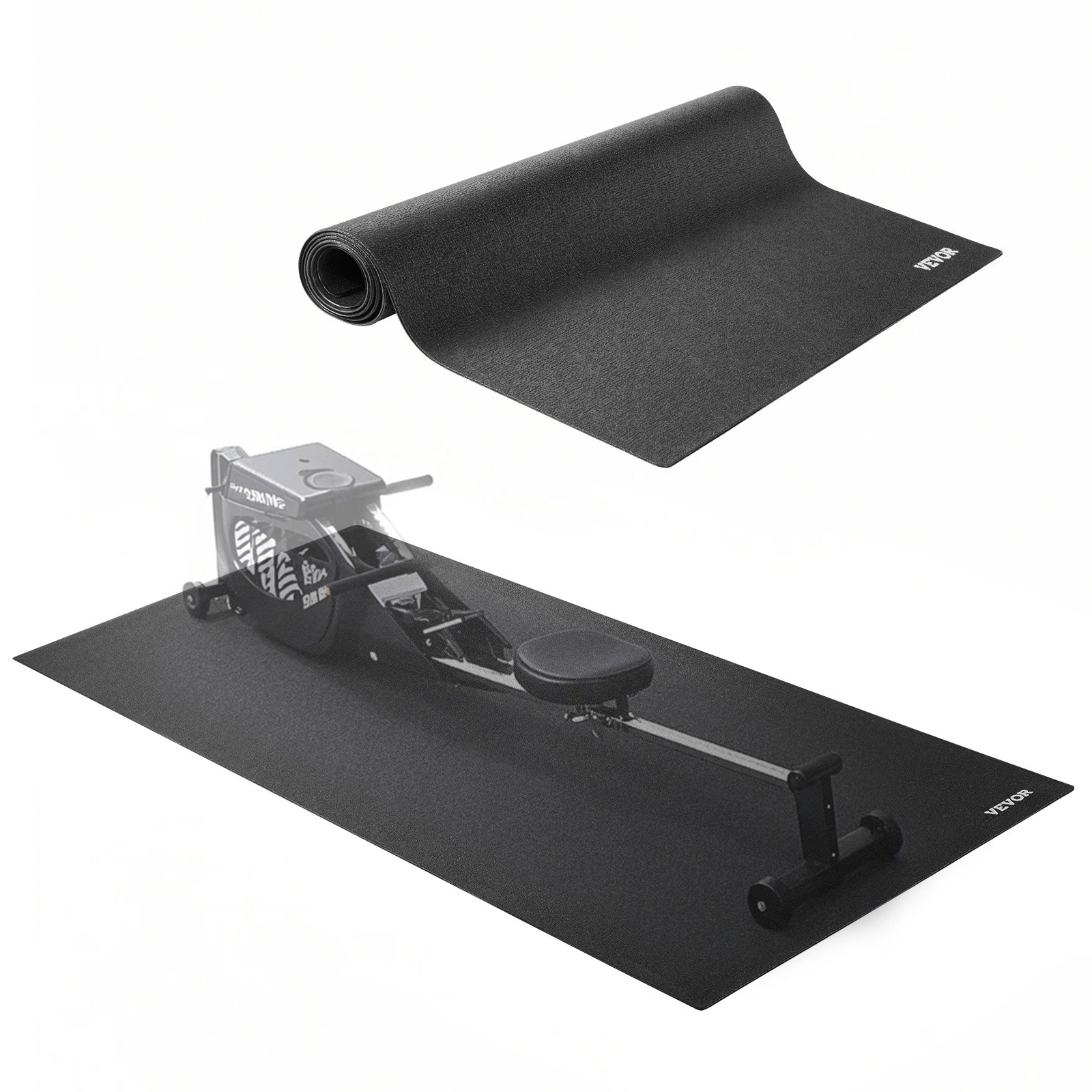 VEVOR Treadmill Mat for Carpet Floor, 35.5" x 78.7" x 0.16" Exercise ...