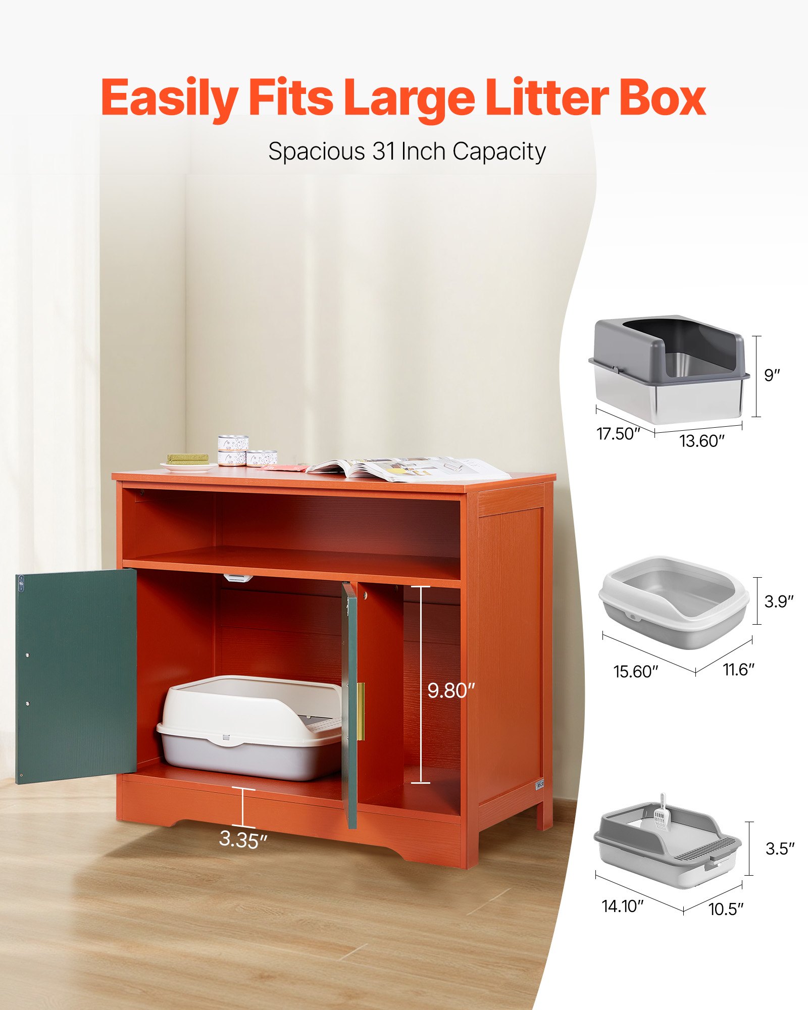 VEVOR Litter Box Enclosure for Cats – 31