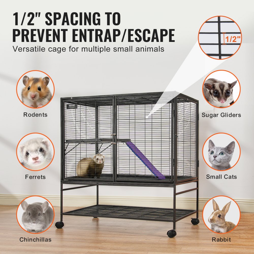 Indoor Ferret Cage Litiere Pour Chat Yaheetech 37-inch Metal