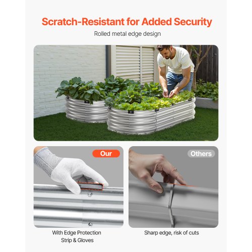 Aazon.co: SnugNiture Galvanized Raised Garden Bed, 4x2x1ft Oval etal