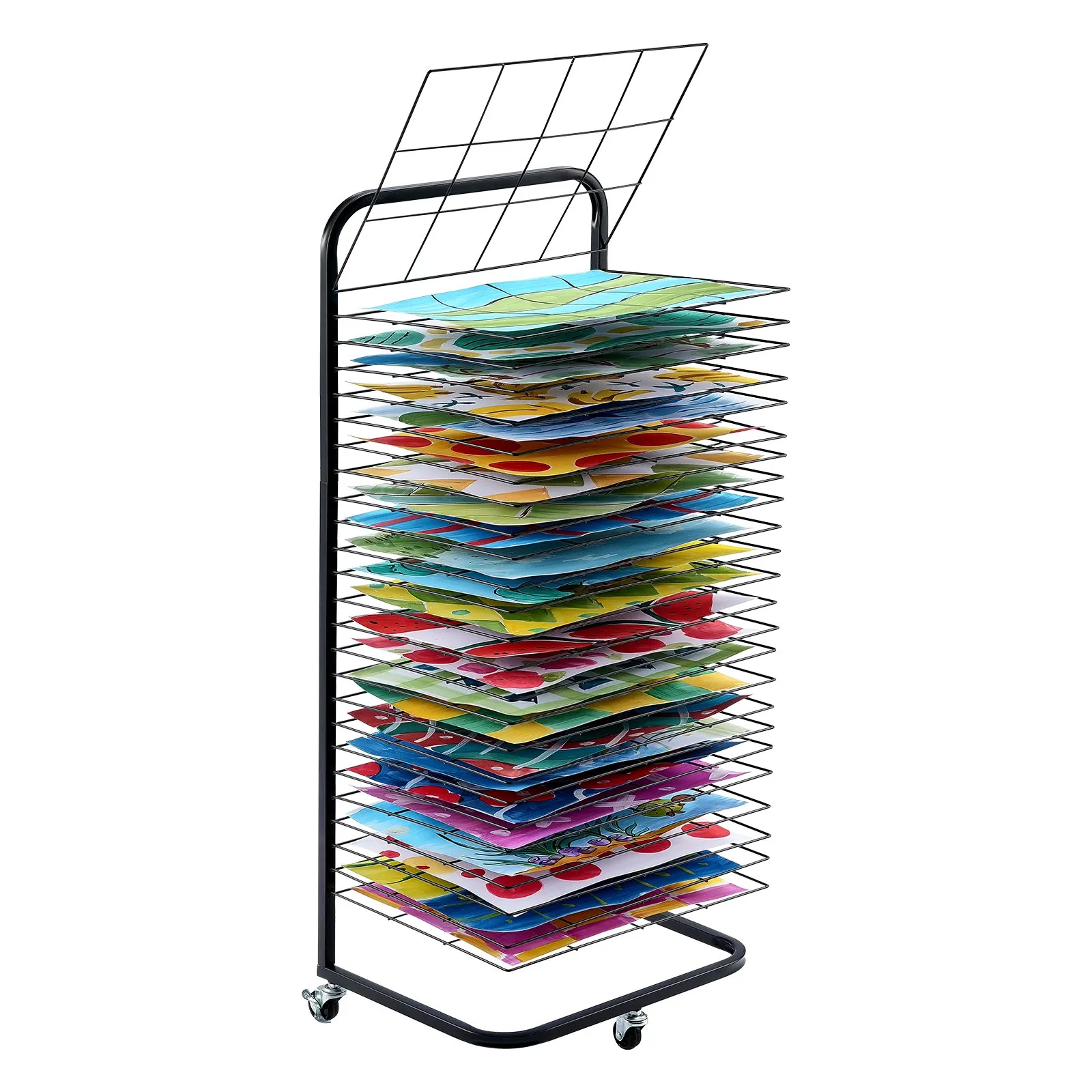 VEVOR Art Drying Rack, 25 Removable Shelves 17 x 13 x 39.4 inch Paint ...