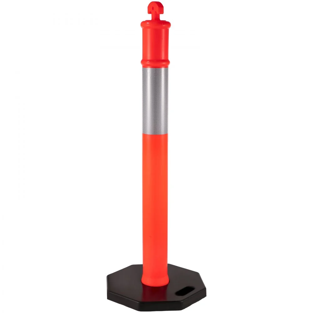 VEVOR 9Pack Traffic Delineator Posts 44 Inch Height, PE Delineator ...