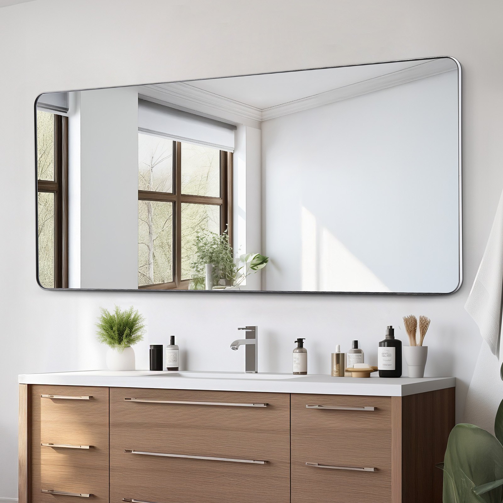 VEVOR Wall Mounted Makeup Mirror, 0.15