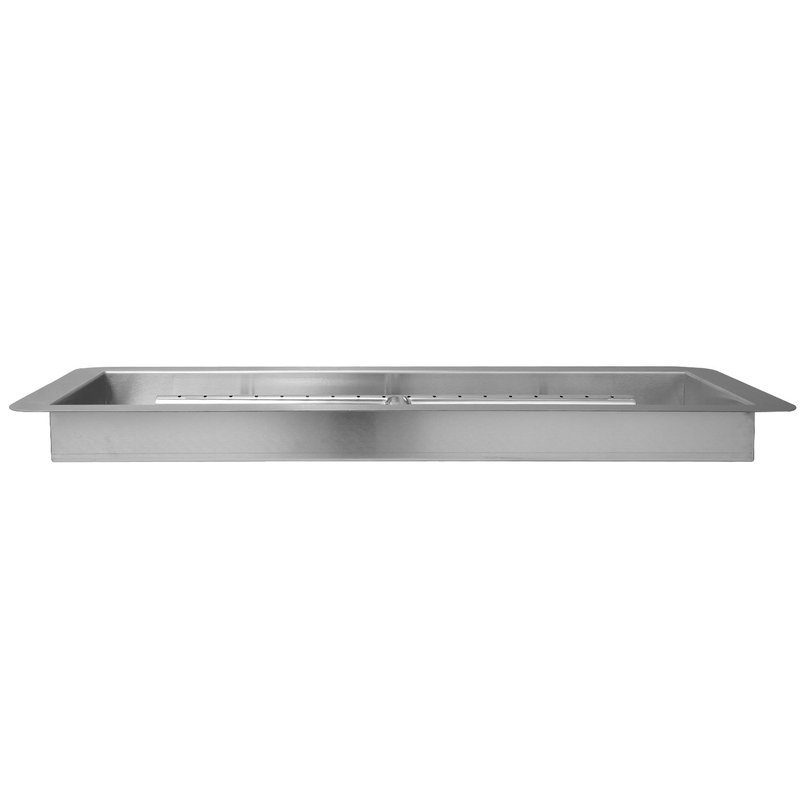 VEVOR 30 x 10 inch Drop-in Fire Pit Pan, Rectangular Stainless Steel ...