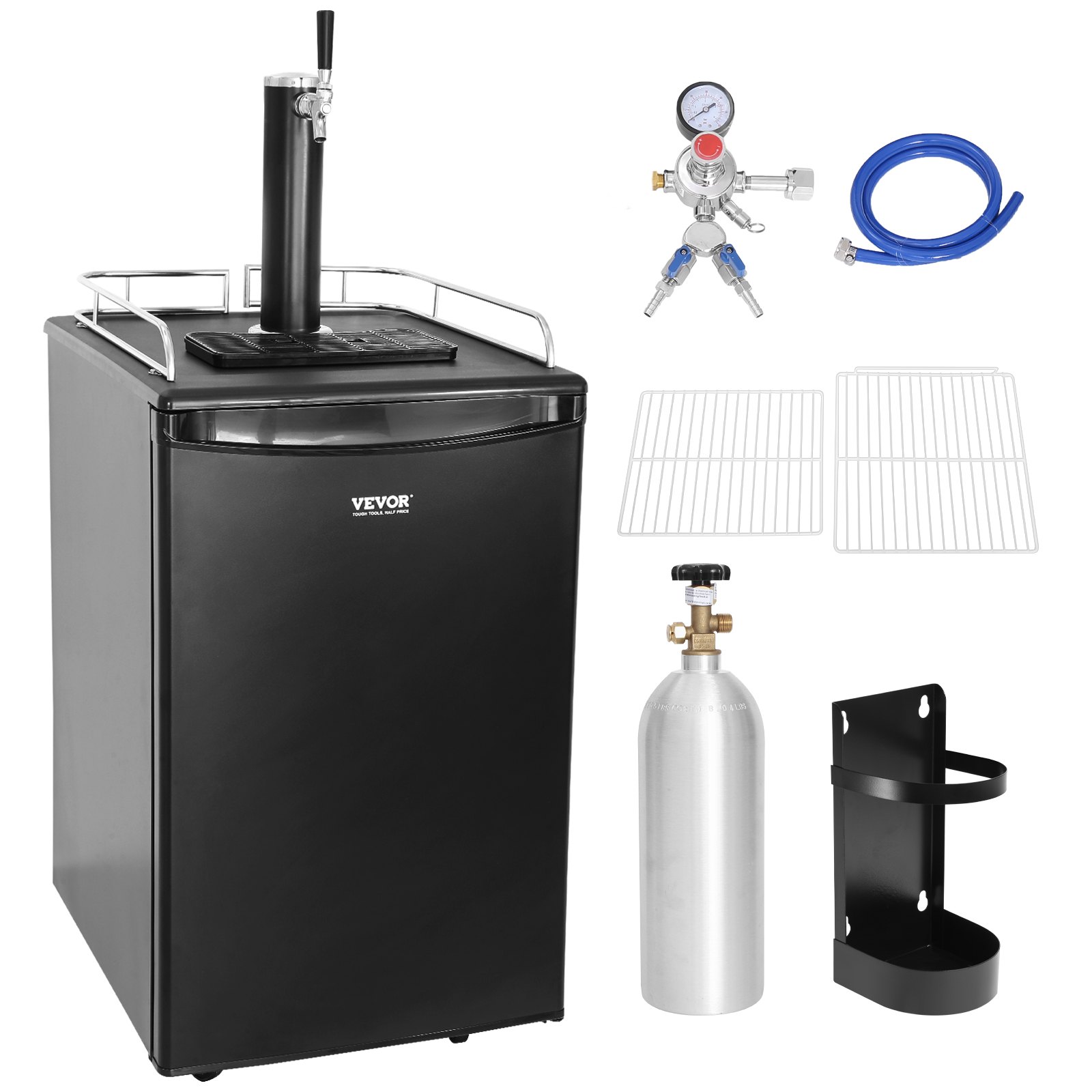 VEVOR Beer Kegerator, Single Tap Draft Beer Dispenser, Full Size Keg