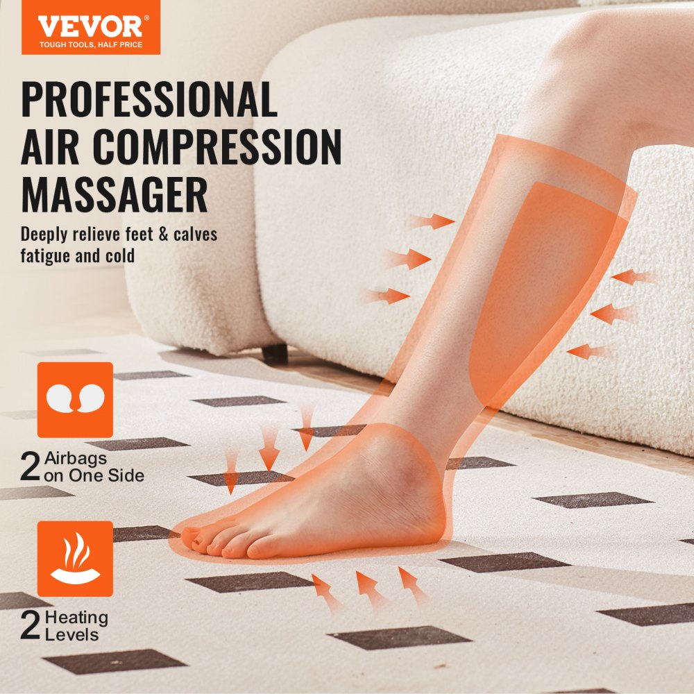 Medcursor Air Compression Leg Massager, Foot Massager For Circulation And Pain Relief, 3 Intensities, 3 Vibration Functions, 6 Modes, 3-in-1 Leg Massage Machine, Gift For Mom, Dad Price In Saudi Arabia
