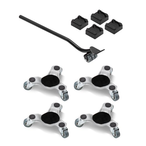 VEVOR 3 Wheel Steel Dolly – 440 LBS, 6.3 Inch, Rotate 360°