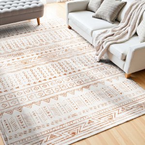 VEVOR Area Rug, 1828.8x2743.2mm Large Washable Rug, Non-Slip Tear ...