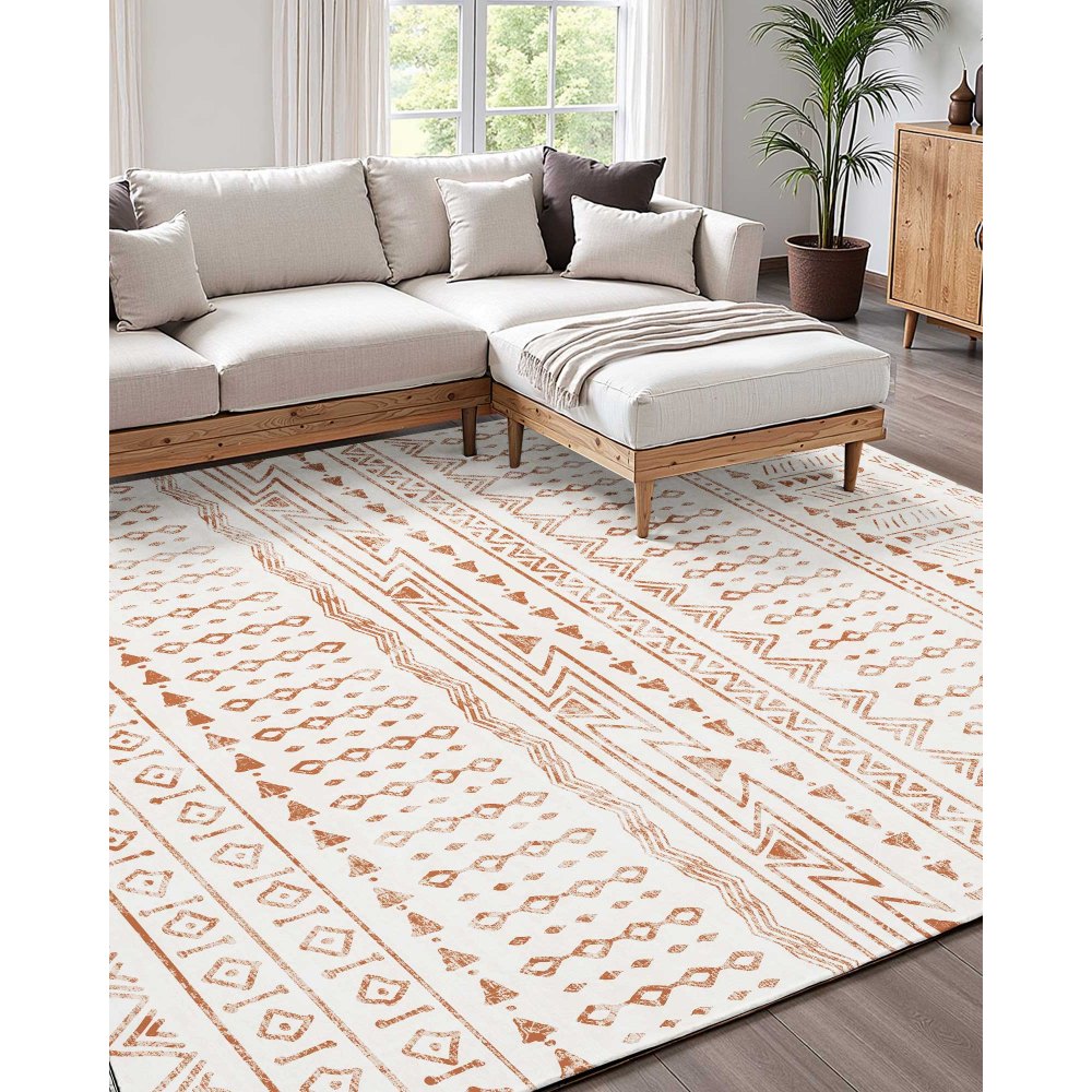 VEVOR Area Rug, 1828.8x2743.2mm Large Washable Rug, Non-Slip Tear ...