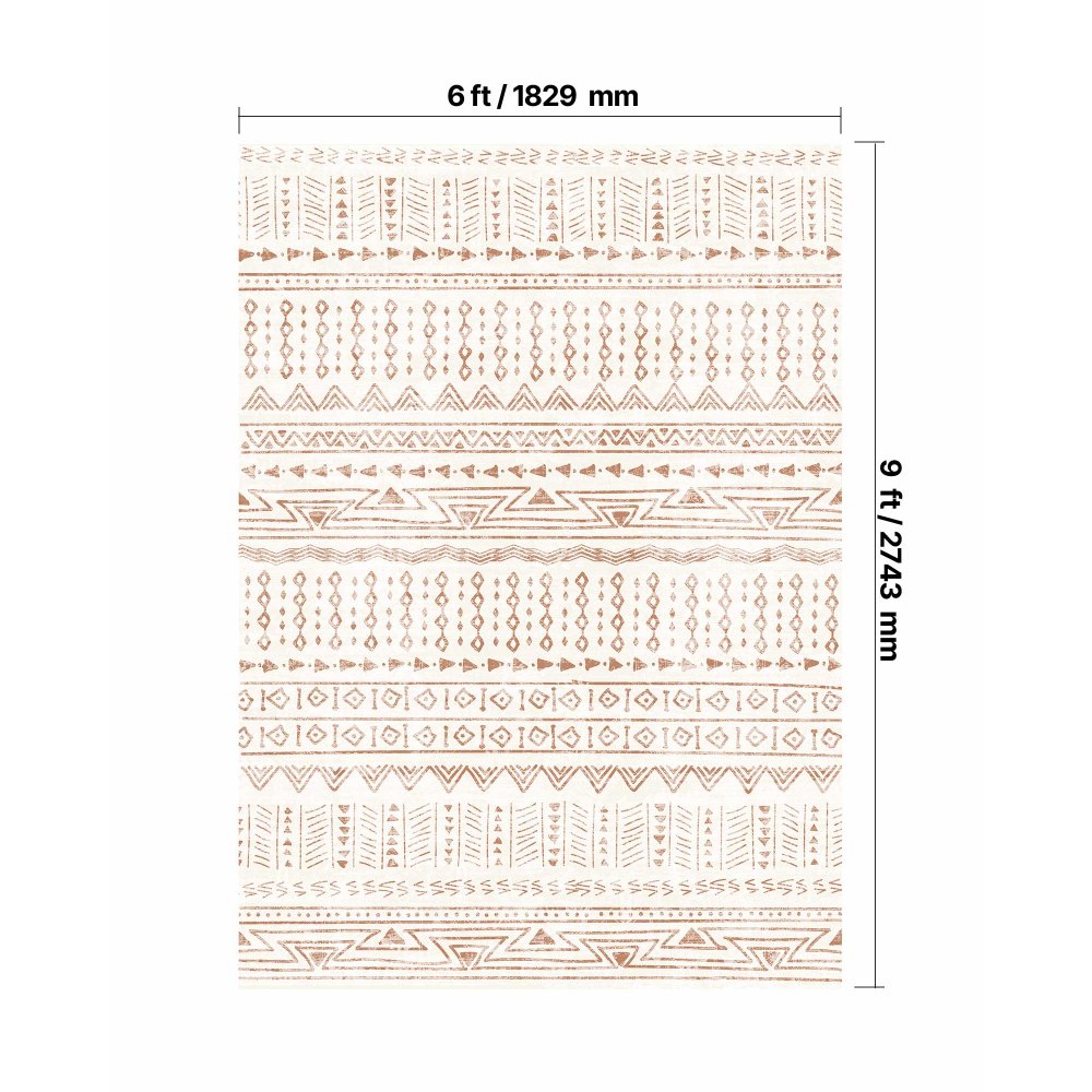 VEVOR Area Rug, 1828.8x2743.2mm Large Washable Rug, Non-Slip Tear ...