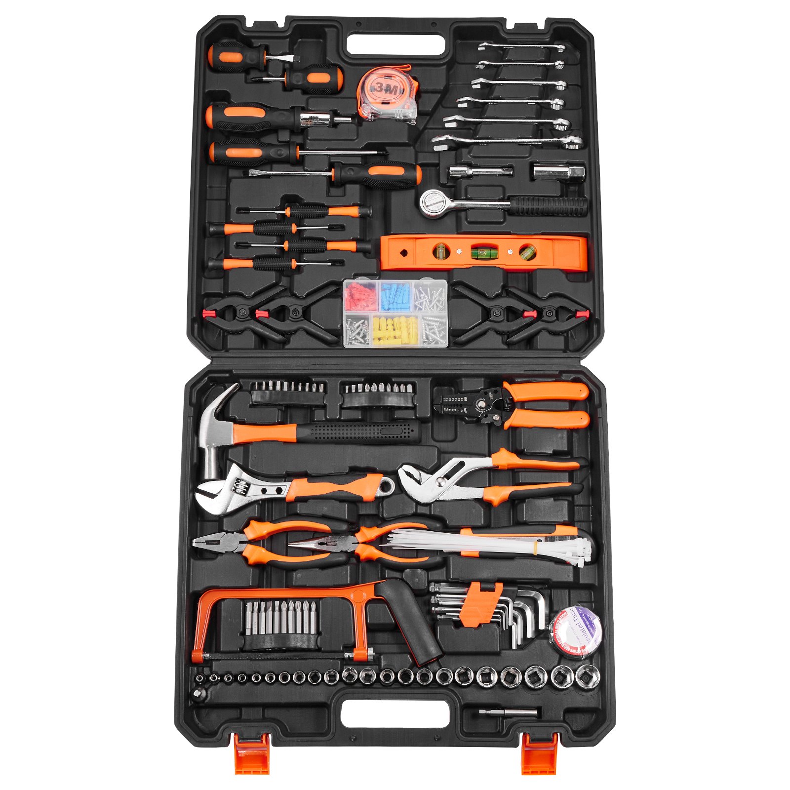 VEVOR Tool Kit, 216 Piece General Household Hand Tool Set, Home ...