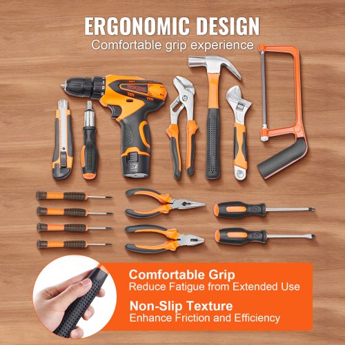 VEVOR Tool Kit, 146 Piece General Household Hand Tool Set, with ...