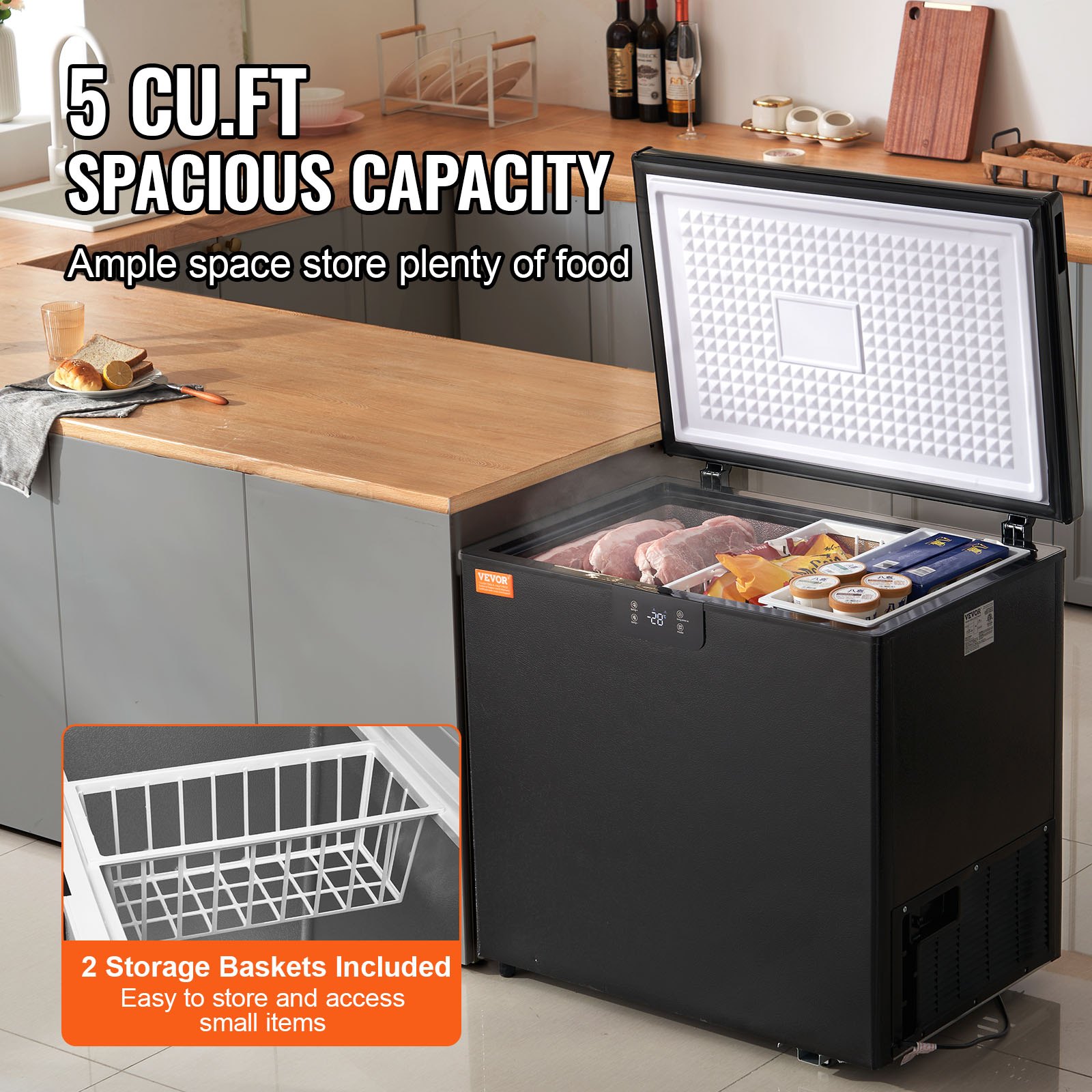 Feeze Chest Deep Freezers Commecial Chest Feeze, ETL All-Pupose Compact Deep ...