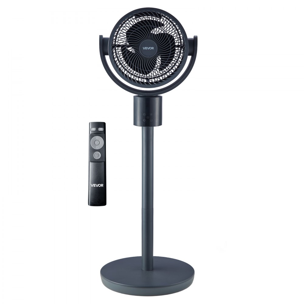 VEVOR 7-Inch Pedestal Fan, Oscillating Standing Floor Fan with DC Motor ...