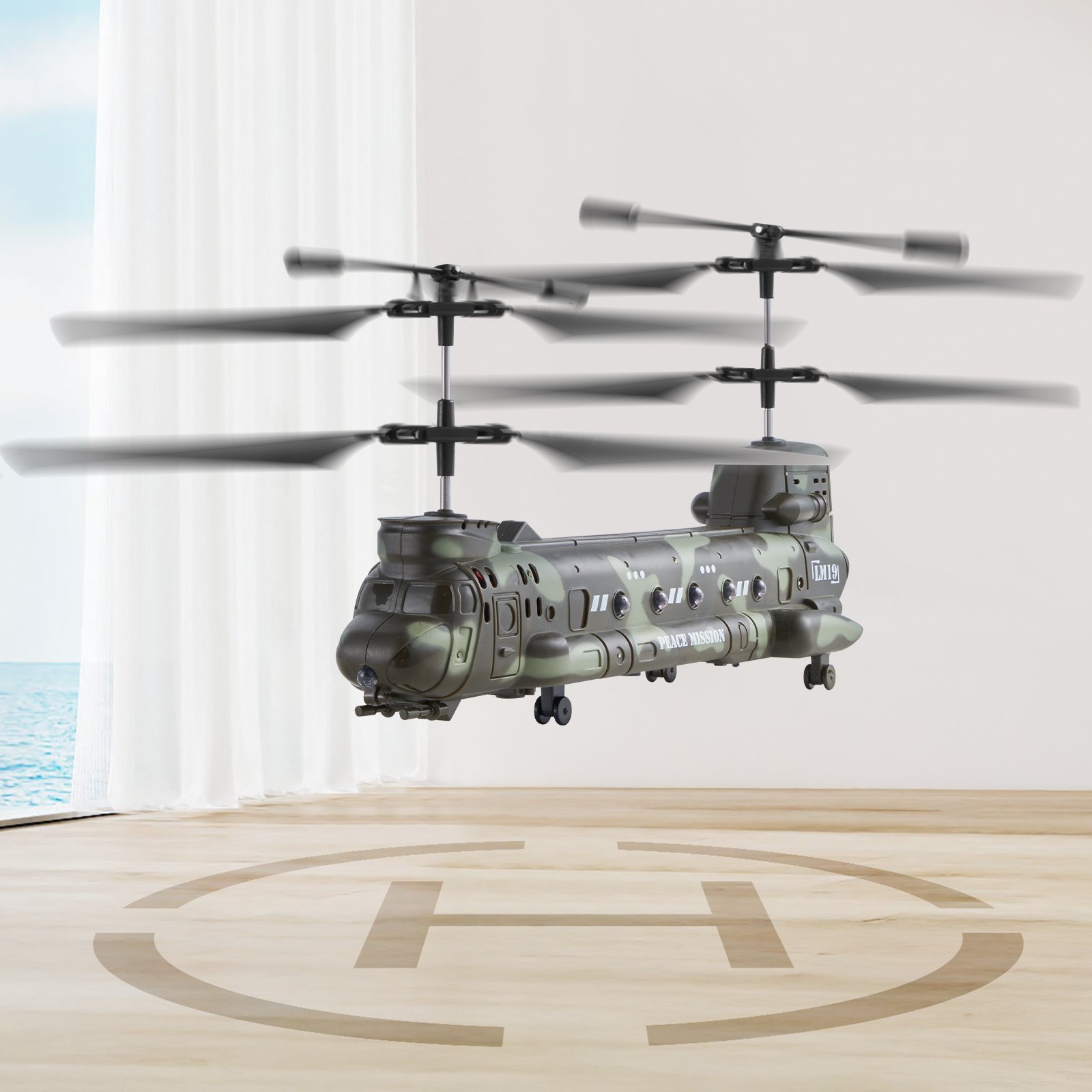 VEVOR RC Helicopter, 2.4GHz Military Remote Control Helicopter, 3.5 ...