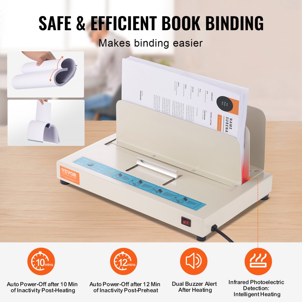 VEVOR Thermal Binding Machine Thermal Book Binder 500 Sheets A3 A4 A5 ...