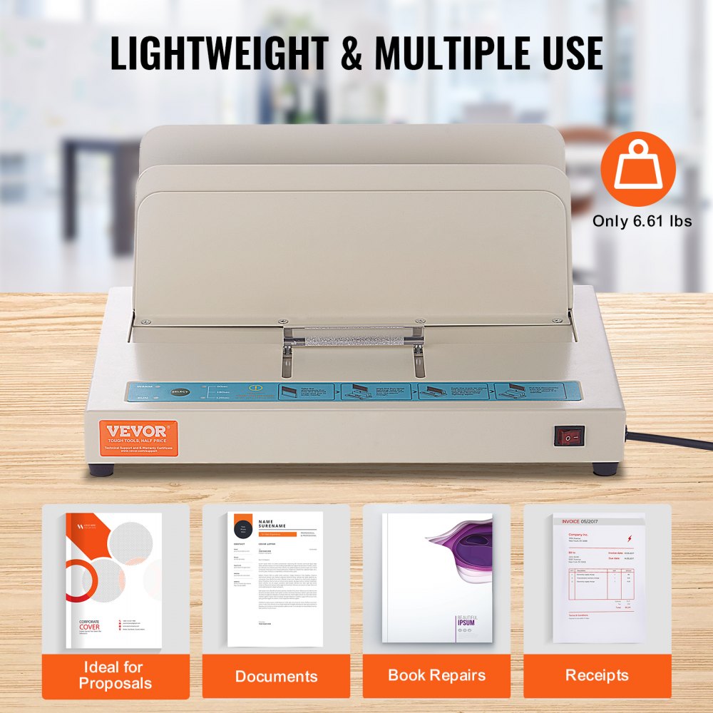 VEVOR Thermal Binding Machine, 500 Sheets Capacity Book Binding Machine ...