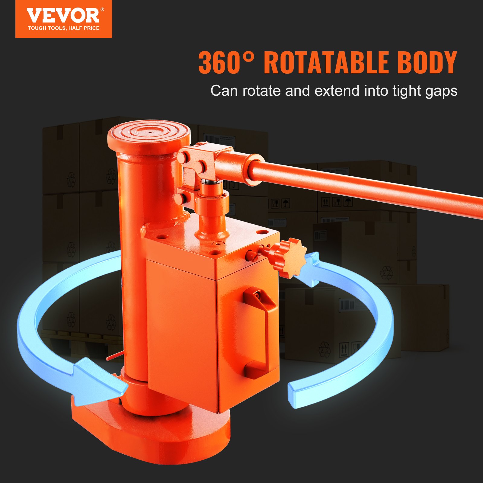 VEVOR Hydraulic Toe Jack, 5 Ton On Toe Toe Jack Lift, 10 Ton On Top ...