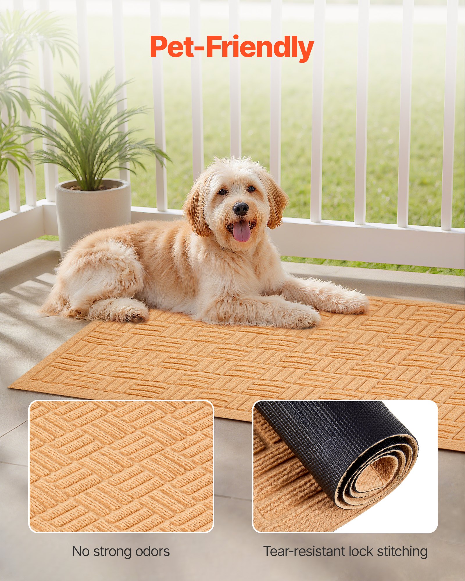VEVOR Door Mat, 29.53 x 17.72 Inch, Front Door Mat Outside Entrance ...