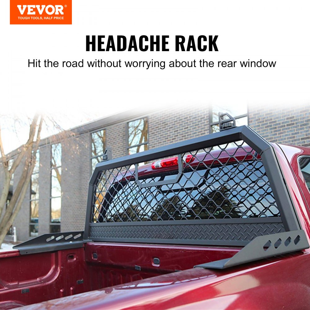 VEVOR Headache Rack, Aluminum Headache Rack, Truck Bed Mount Rack ...