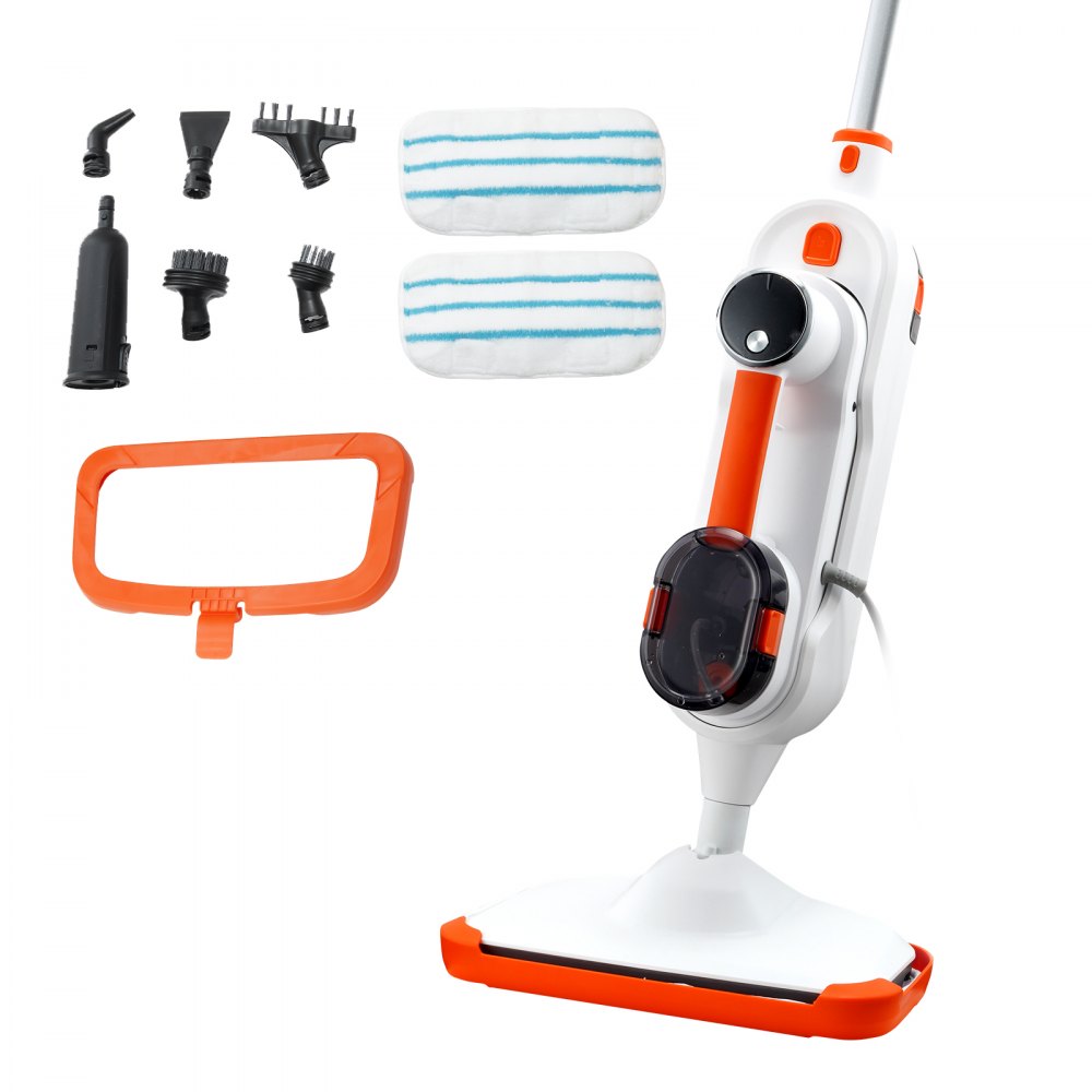 VEVOR Steam Mop, 8in1 Hard Wood Floor Cleaner with 7 Replaceable